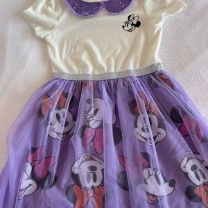 Purple and Cream Minnie Mouse Dress